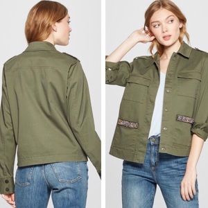 ⚡️SALE! NWT! A New Day Military Jacket With Beads